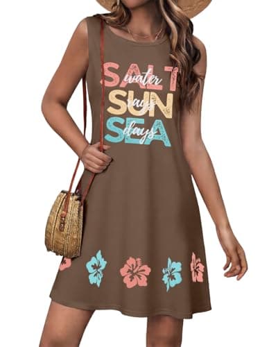 UNIQUEONE Women's Hawaiian Sea Shell Sleeveless Shirt for Summer Beach Sundresses
| UNIQUEONE Women's Loose Tank Hawaii