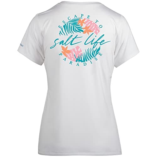 Salt Life Women's Oasis Short Sleeve Performance Shirt for Summer Outdoor Activities Quick Dry Breathable Lightweight