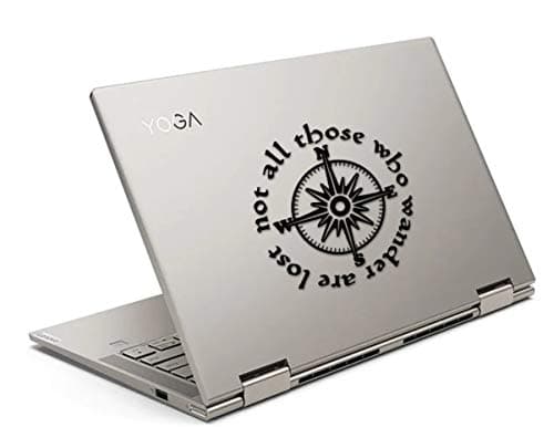 MAZ Distributions Not All Who Wander are Lost Sticker - Waterproof Vinyl Decal for Window and Bottle - Perfect for Outdo