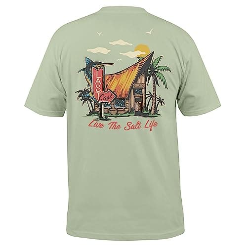 Salt Life Men's Last Call Short Sleeve Tee + Comfortable + Outdoor + Casual Style + 100% Cotton + Unisex Size Chart + Ho