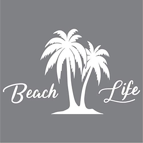 JMM00291 Teal 5-Inches UV Resistant Beach Palm Tree Decal for Car Windows
| Premium Quality Teal 5-Inches Beach'n Ocean — White