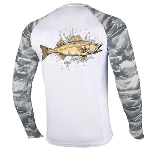 Palmyth Men's Long Sleeve Fishing Shirt Sun Protection UV UPF 50+ T-Shirt
| Palmyth Men's Long Sleeve Sun Protection UV — Splashing Walleye