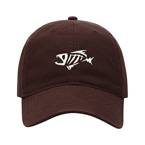 Men's L8502-LXYB Skeleton Fish Embroidered Washed Cotton Baseball Cap
| L8502-LXYB Men's Skeleton Fish Embroidered Base — Brwon