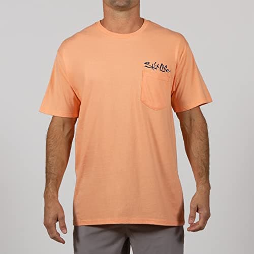 Salt Life Men's Blue Crab Short Sleeve Classic Fit Shirt for Outdoor Adventures Highlights Comfortable Cotton Material,