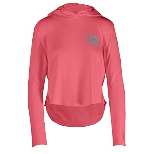Salt Life Women's Seaglass Bay Ultra Lightweight Performance Cropped Hoodie for SummerOutdoor Adventure Lightweight, Bre — Pink Punch