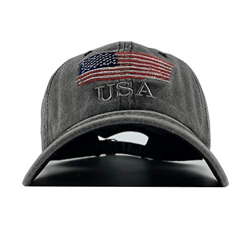 Cot-Oath Washed American Flag Baseball Cap for Men Women
| Retro Adjustable Sun Hat Gift for Dad
| Fashion Trucker Cap