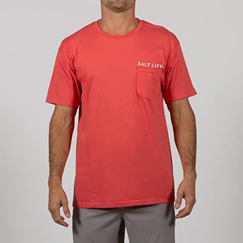 Salt Life Men's Comfortable Short Sleeve Crew Neck Tee for Summer Surfing and Casual Wear