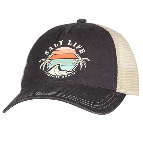 Salt Life Women's Summer Hat UV Protection Lightweight Breathable Beach Hat — Ebony