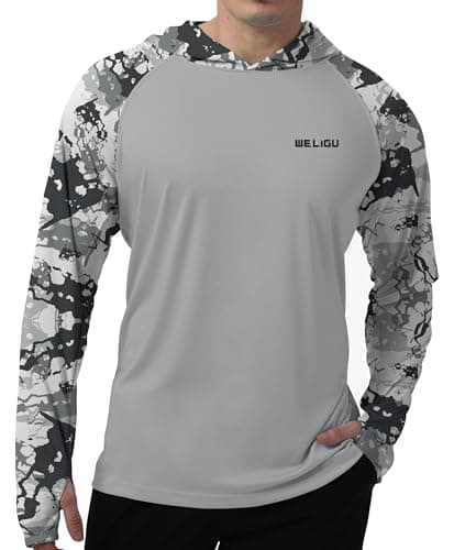 UPF 50+ Sun Protection Men's Hoodie Shirt for Fishing and Hiking
| Lightweight UPF 50+ Men's Hoodie Shirt for UV Protec — C-b-grey
