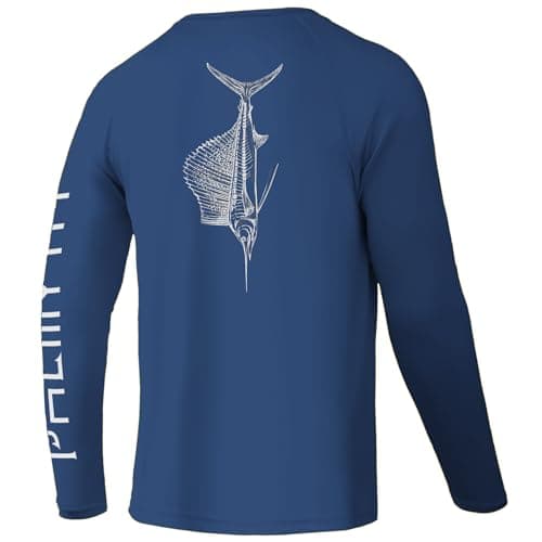 Palmyth Fishing Shirts for Men Long Sleeve UPF 50+ Sun Protection T-Shirt
| Palmyth Fishing Shirts Men Long Sleeve UPF — Navy / Marlin Bone