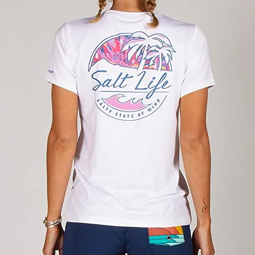 Salt Life Women's Comfortable Short Sleeve Performance Shirt for Outdoor Activities Sun Protection