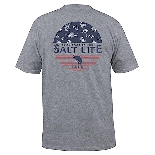 Salt Life Men's Casual Short Sleeve Tee for Men in Casual Wear Comfort and Style — Athletic Heather