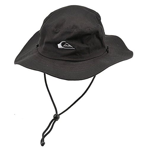 Quiksilver Men's Sun Protection Floppy Visor Bucket Hat for Outdoor Activities Wide Brim UV Protectionuppy Hat Size: S-M — Black