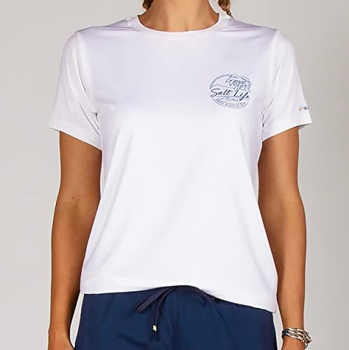 Salt Life Women's Comfortable Short Sleeve Performance Shirt for Outdoor Activities Sun Protection
