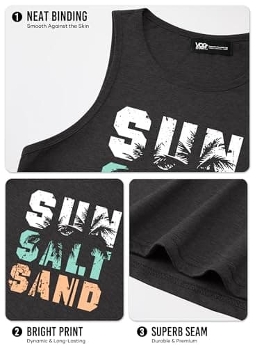VOGSTART Mens Summer Beach Tank Tops Vacation Sleeveless Shirts (S-3XL)  
VOGSTART Mens Muscle Tank Tops for Summer Beac