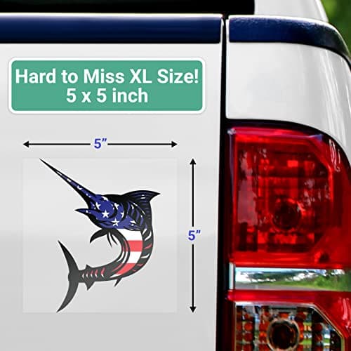 USA Flag Waterproof Sticker for Boat Car RV Camper 5x5in
| Premium Patriotic Fishing Vinyl Decal 5x5in for Truck
| Wate