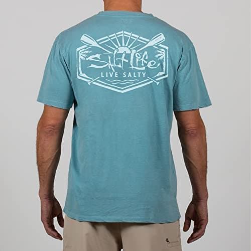 Salt Life Men's Comfort Fit Tee Shirt Salt Washed Paddle Short Sleeve