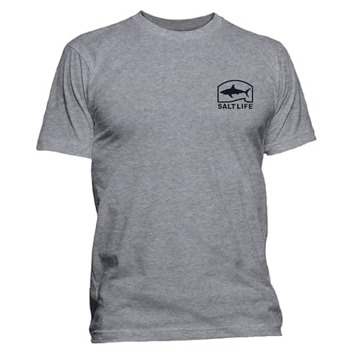 Salt Life Men's Pro Salt Shark Short Sleeve Tee + Summer Casual Wear + Men's Fashion + Breathable Cotton + Unisex Regula
