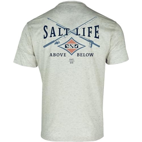 Salt Life Men's Comfortable Angler Tactics Short Sleeve Tee for Outdoor Fishing Adventures