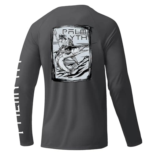 Palmyth Men's Long Sleeve Sun Protection Shirts
| Palmyth UV UPF 50+ Fishing Shirts for Men
| Palmyth Quick Dry Men's L — Charcoal / Poseidon Marlin