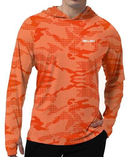 UPF 50+ Sun Protection Men's Hoodie Shirt for Fishing and Hiking
| Lightweight UPF 50+ Men's Hoodie Shirt for UV Protec — C-a-orange
