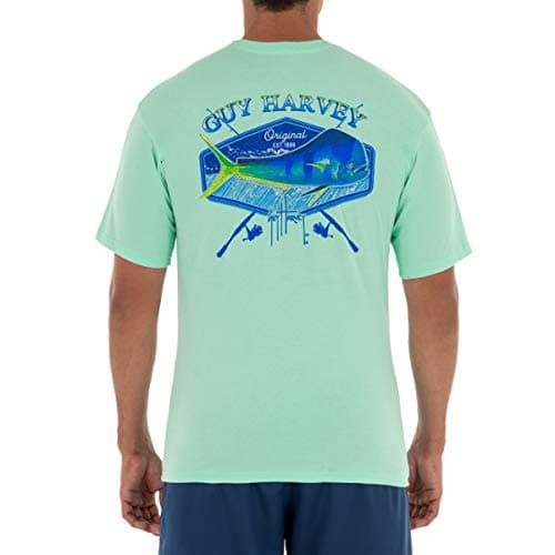 Guy Harvey Men’s Offshore Fish Collection Short Sleeve T-Shirt for Fishing Enthusiasts Feature-Fit Edition Medium Size R