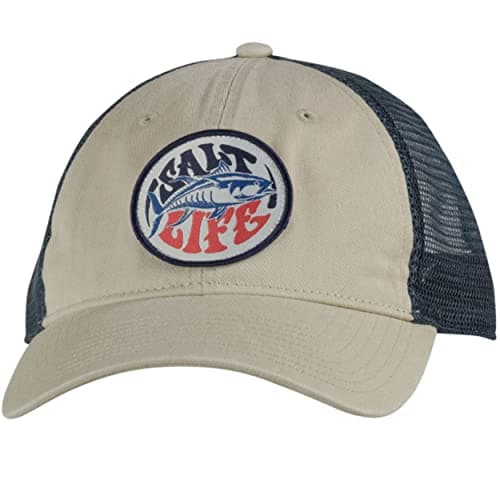 Salt Life Men's Ocean is Calling Hat Summer Outdoor Straw Hat Wide Brim Sun Protection — Light Khaki