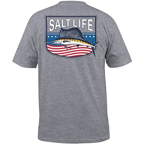 Salt Life Men's Freedom Sail Short Sleeve Classic Fit Shirt for Casual Wear Comfort Style