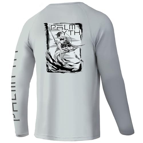 Palmyth Fishing Shirts for Men Long Sleeve UPF 50+ Sun Protection T-Shirt
| Palmyth Fishing Shirts Men Long Sleeve UPF — Gray / Marlin Rider