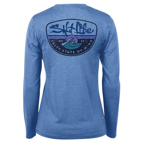 Salt Life Men's Daily Wave Long Sleeve Classic Fit SLX Shirt for Casual WearComfortable Cotton Blend，Machine Washable，Av