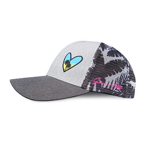 Grace Folly Beach Snapback Baseball Cap for Women - Summer Style — Heart With Floral Print