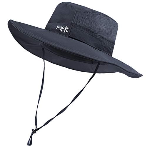 BASSDASH UPF 50+ Sun Fishing Hat for Men Water Resistant with Detachable Neck Flap Global Recycled Standard Global Recyc