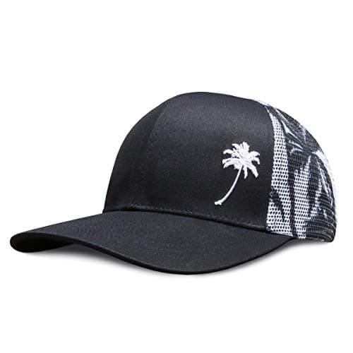 Grace Folly Trucker Hat for Men or Women: Stylish Cool Designs, Versatile Fashion Accessory — Palm Tree- Mesh Print