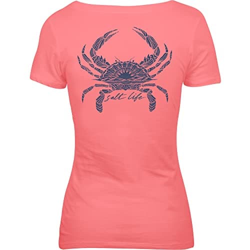 Salt Life Women's Tribal Crab Short Sleeve Fitted Tee for Summer Beach Fun
| Salt Life Women's Tribal Crab Short Sleeve — Flamingo