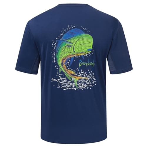 Men's BASSDASH Graphic T-Shirts Short Sleeve Fishing Shirt UPF 50+ Moisture Wicking UV Sun Protection
| Men's BASSDASH — Dark Blue/Mahi