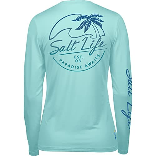 Salt Life Women's Smooth Paradise Long Sleeve Tee — Light Aruba Heather