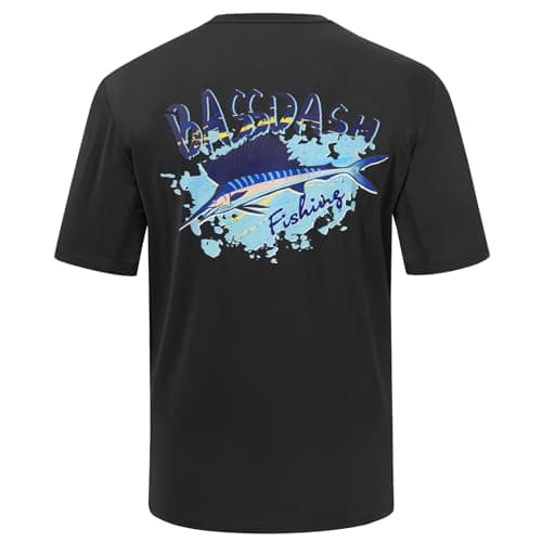 Men's BASSDASH Graphic T-Shirts Short Sleeve Fishing Shirt UPF 50+ Moisture Wicking UV Sun Protection
| Men's BASSDASH — Black/Blue Marlin
