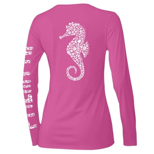 Palmyth Women's UPF 50+ Sun Protection Fishing Shirts for Outdoor Adventure
| Palmyth Women's UPF 50+ Long Sleeve Fishi — Fuchsia / Seahorse