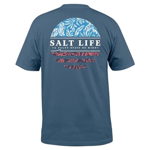 Salt Life Men's Heritage Tropics Short Sleeve Tee - Summer Authentic Fit Regular Short Sleeve Shirt
| Salt Life Men's H — Coastal Blue