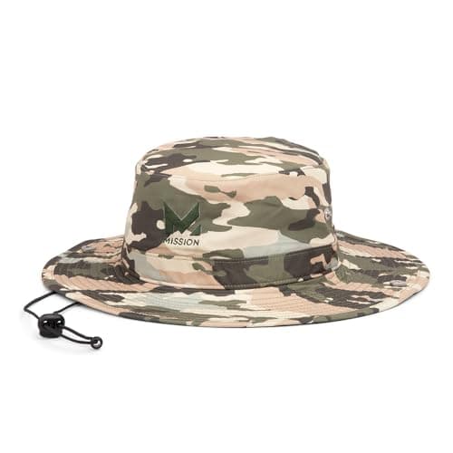 MISSION Cooling Bucket Hat - Unisex Wide-Brim Hat for Men & Women - Lightweight, Foldable & Durable — Classic Camo Safari