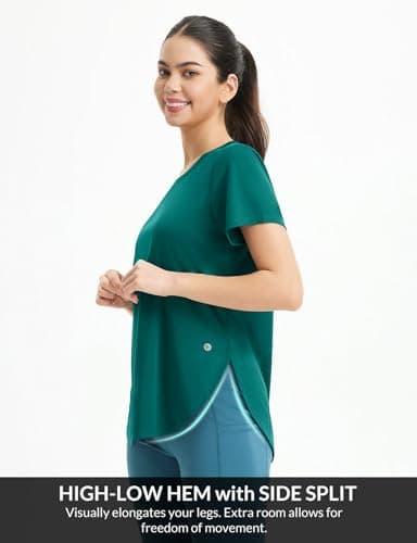Quick Dry Baleaf Women's Short Sleeve Workout Tops
| Loose Fit Baleaf Women's UPF 50+ Running Shirts
| Baleaf Women's Q