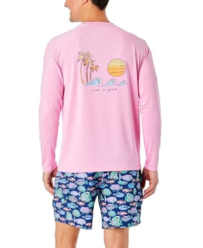 Life is Good Men's Long Sleeve Sun Shirt + UV Protection + ComfortableFit + Ideal for Outdoor Activities + Lightweight +