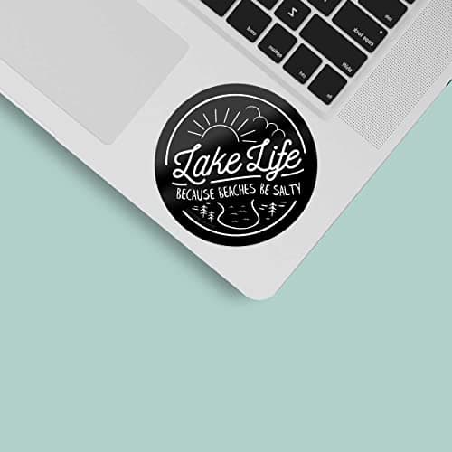 Funny Lake Decal for Hydroflask - Cute Nature Sticker for Cars - Beach Lovers Gift