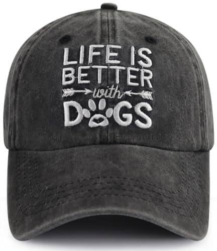 Xpayzere Life is Better with Dogs Adjustable Embroidered Animal Gifts Baseball Cap for Men and Women
| Xpayzere Life is