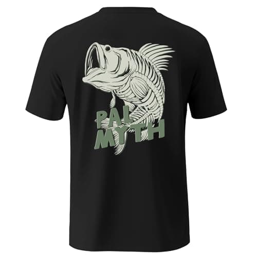 Palmyth Fishing Shirts for Men Short Sleeve UPF 50+ Sun Protection UV T-Shirt
| Palmyth Men's Short Sleeve Fishing Shir — Black / Bass Bone
