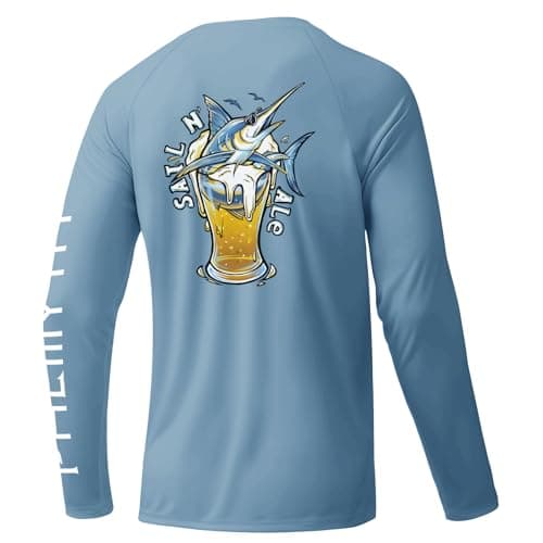Palmyth Fishing Shirts for Men Long Sleeve UPF 50+ Sun Protection T-Shirt
| Palmyth Fishing Shirts Men Long Sleeve UPF — Airy Blue / Sail Ale