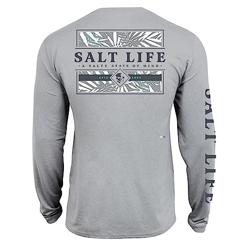 Salt Life Men's Jungle Vibes Long Sleeve Performance Pocket Tee - High Moisture Wicking, Breathable Fabric, Outdoor Acti