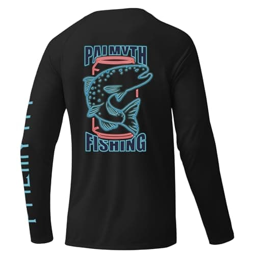 Palmyth Fishing Shirts for Men Long Sleeve UPF 50+ Sun Protection T-Shirt
| Palmyth Fishing Shirts Men Long Sleeve UPF — Black / Ice Trout