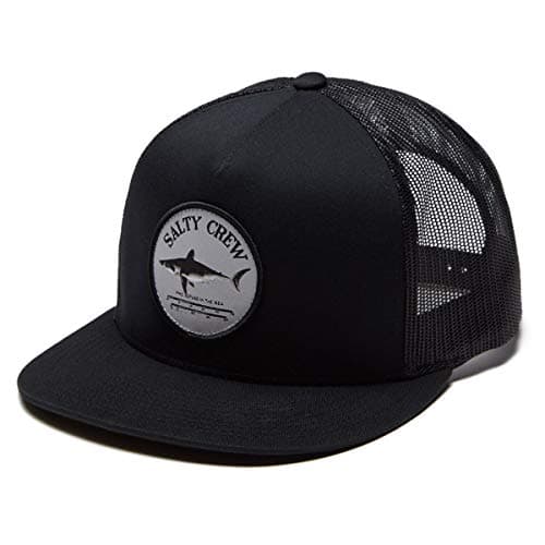 Salty Crew Bruce Trucker Hat Black OS - Unisex Adjustable Baseball Hat for Adults Premium Cotton Outdoor Sports Hat