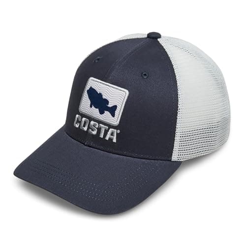 Costa Del Mar Unisex Adult Sunglasses - Bass Waves Trucker Style — Navy